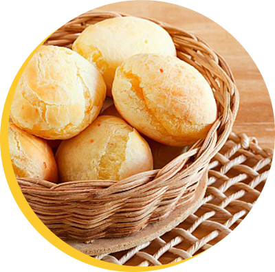 Pa%cc%83o-queijo - Pão De Queijo (400x396), Png Download