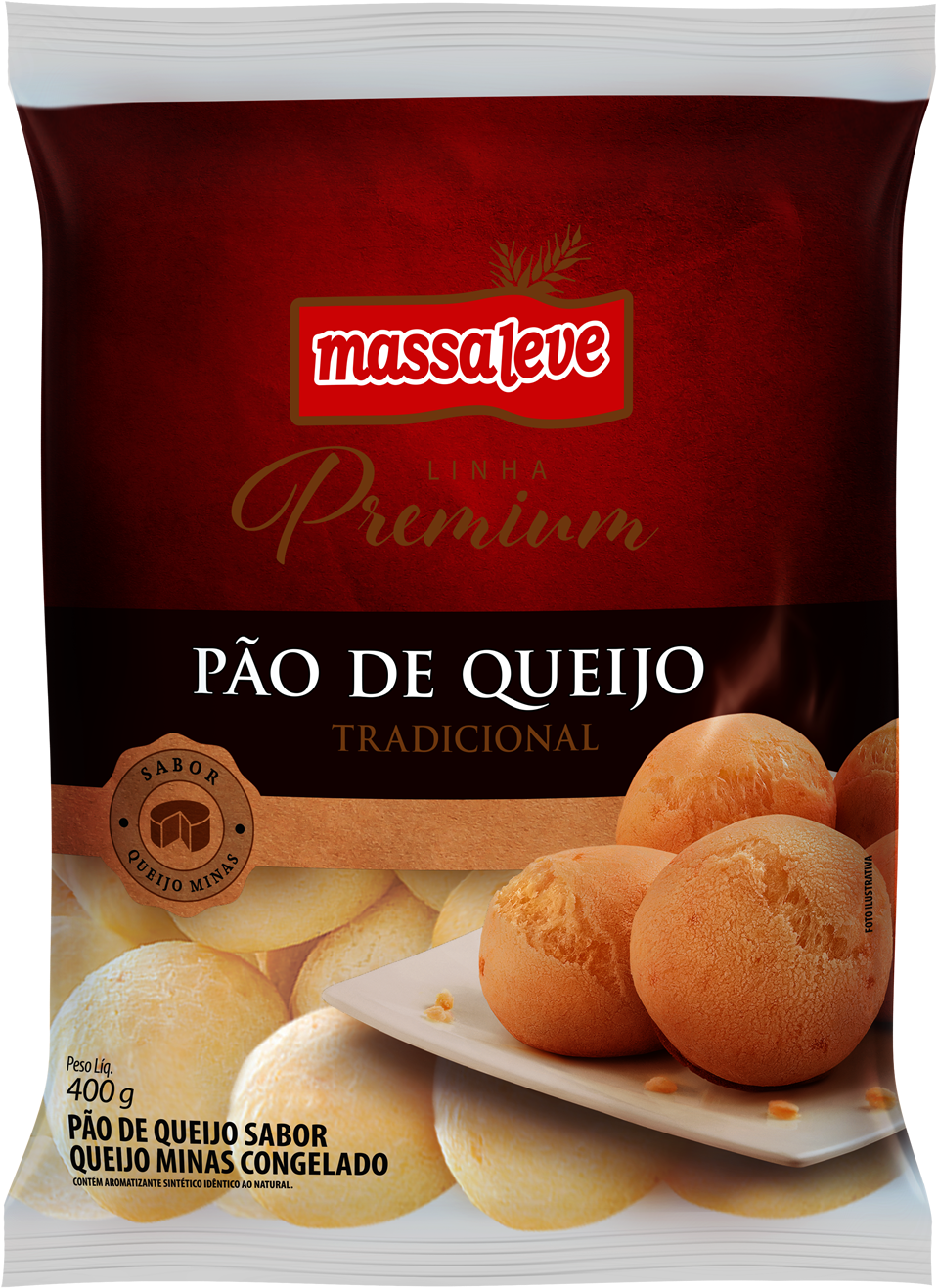Pão De Queijo Premium 400g - Massa Leve (998x1352), Png Download