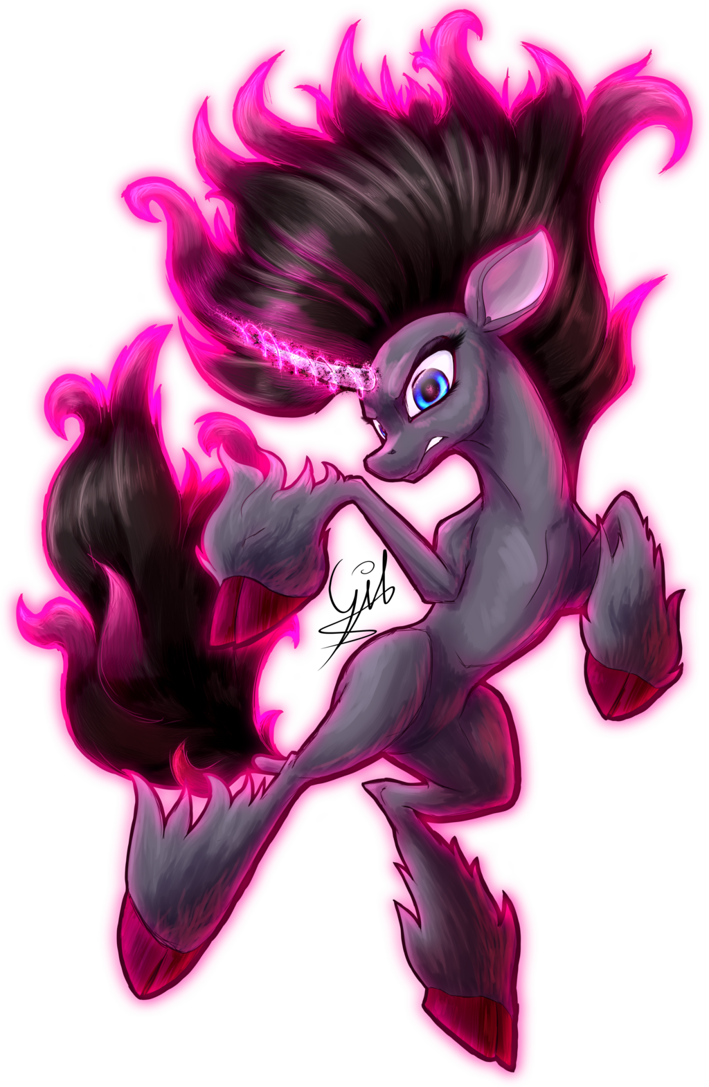 Thatonegib, Classical Unicorn, Cloven Hooves, Community - Cartoon (1024x1571), Png Download