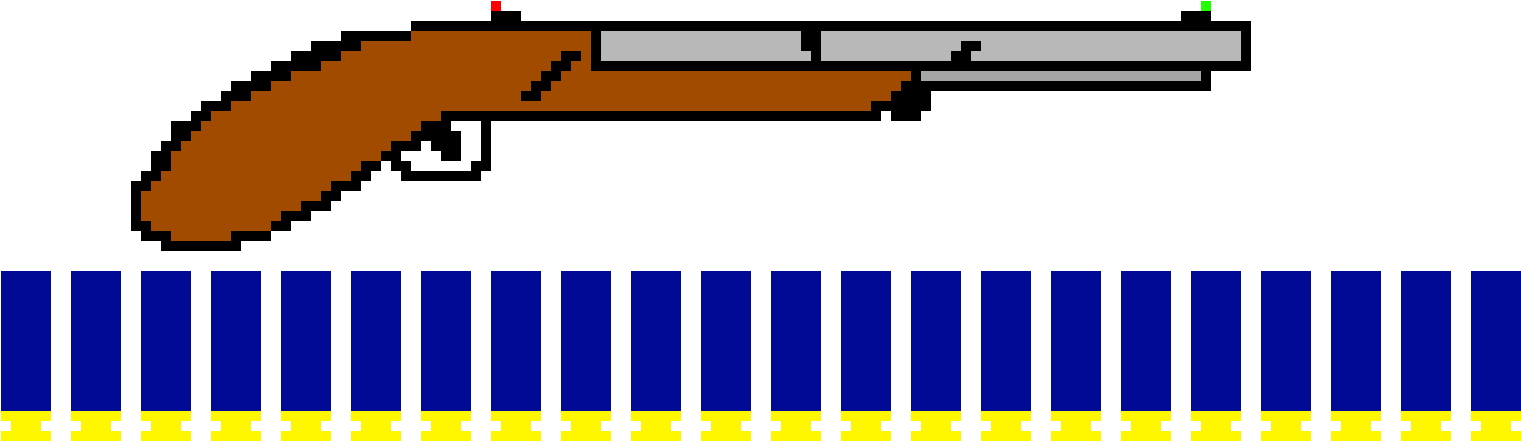Double Barrel Shotgun W/ Shells - Shotgun (1600x500), Png Download