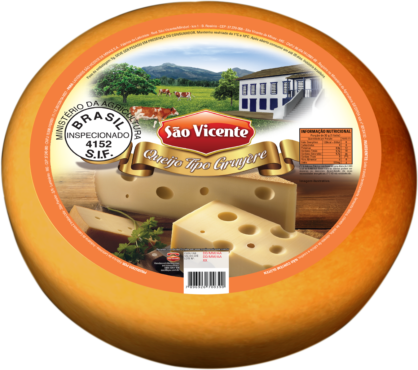 Gruyere Forma Gruyere Skin Pack - Queijos São Vicente (1479x1350), Png Download