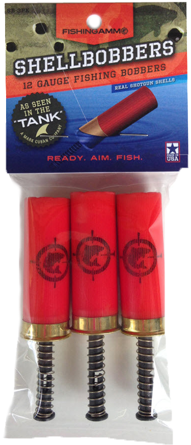 Original 12 Gauge 3-pack - Fishing Ammo Shotgun Shell Fishing Bobber (381x890), Png Download