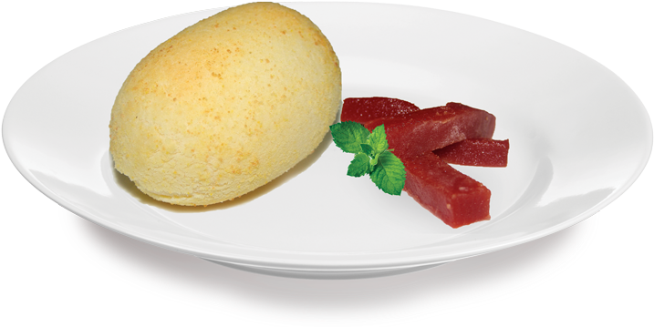 Pão De Queijo Recheado - Cecina (800x490), Png Download