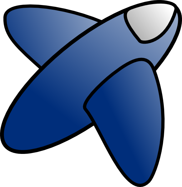 How To Set Use Blue Cartoon Plane Svg Vector (582x599), Png Download