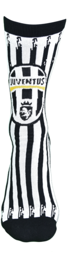 Juventus Socks Black/white Vertical Stripes Crew 9-13 - Sock (800x534), Png Download