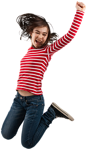 Jump Girl Png (300x496), Png Download