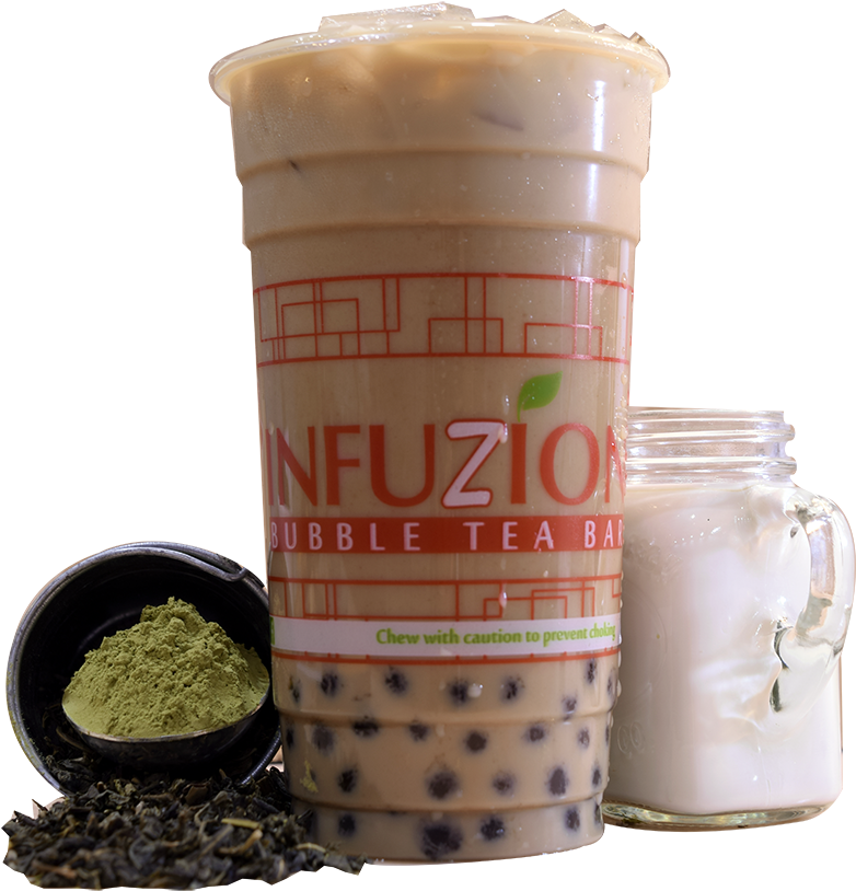 Matcha Milk Tea - Tea (800x863), Png Download
