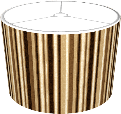 Krw Vertical Stripe Steampunk Lampshade - Brown Striped Lamp Shades (674x516), Png Download