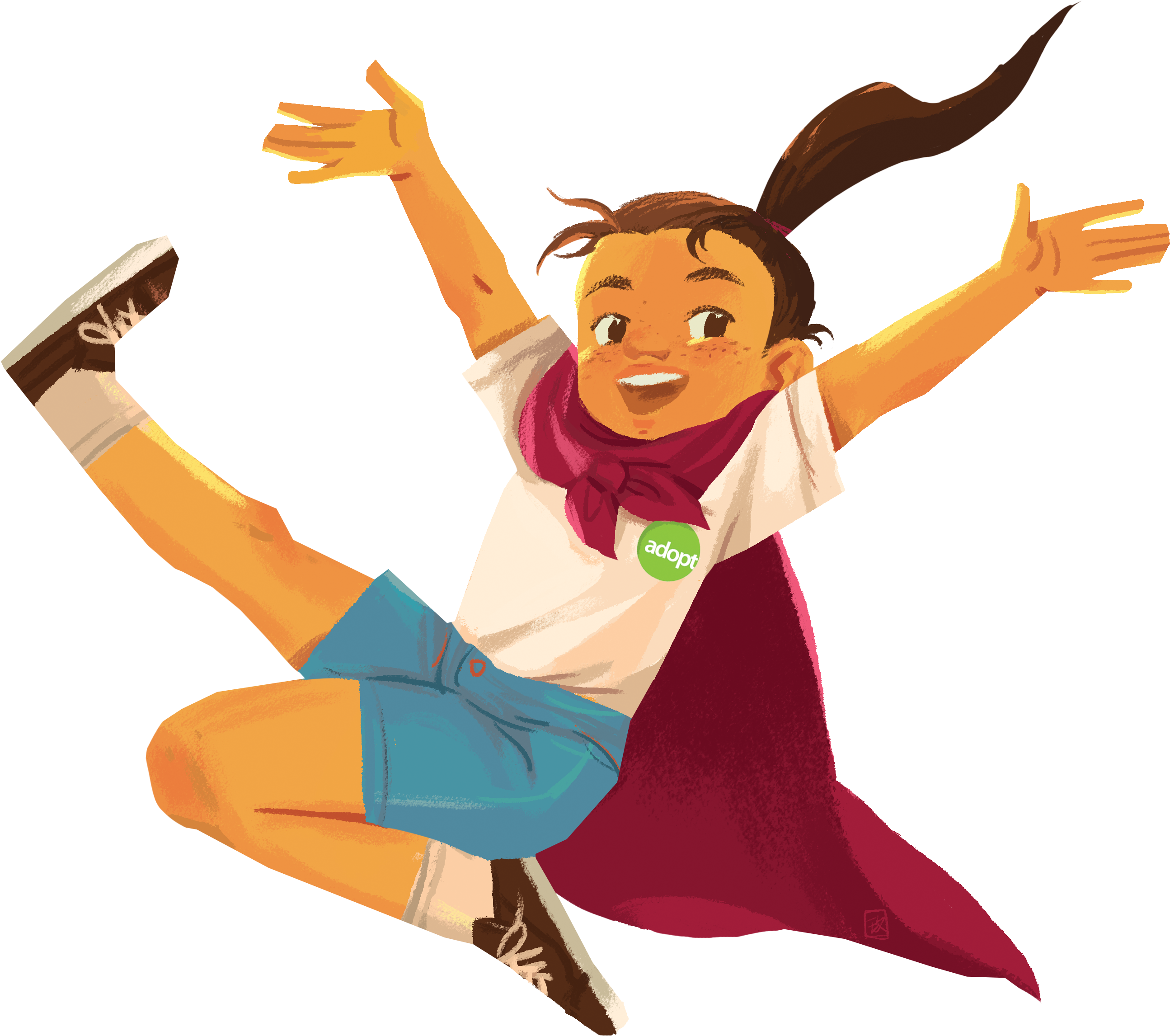 Girl Jumping In Sideways Leg (2750x3000), Png Download