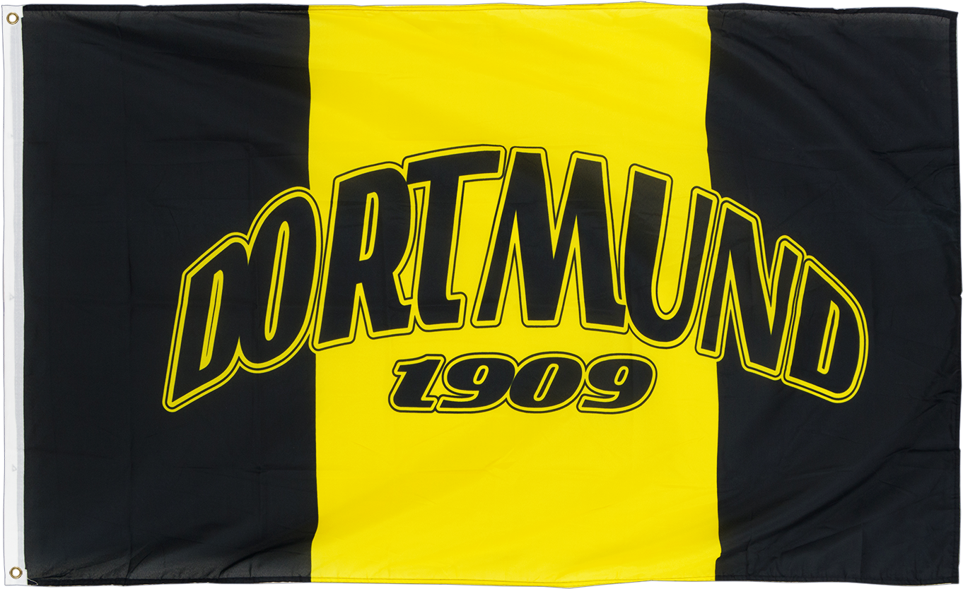 Dortmund 1909 With Three Vertical Stripes - Fahne Dortmund 1909 Drei Streifen (1500x1000), Png Download