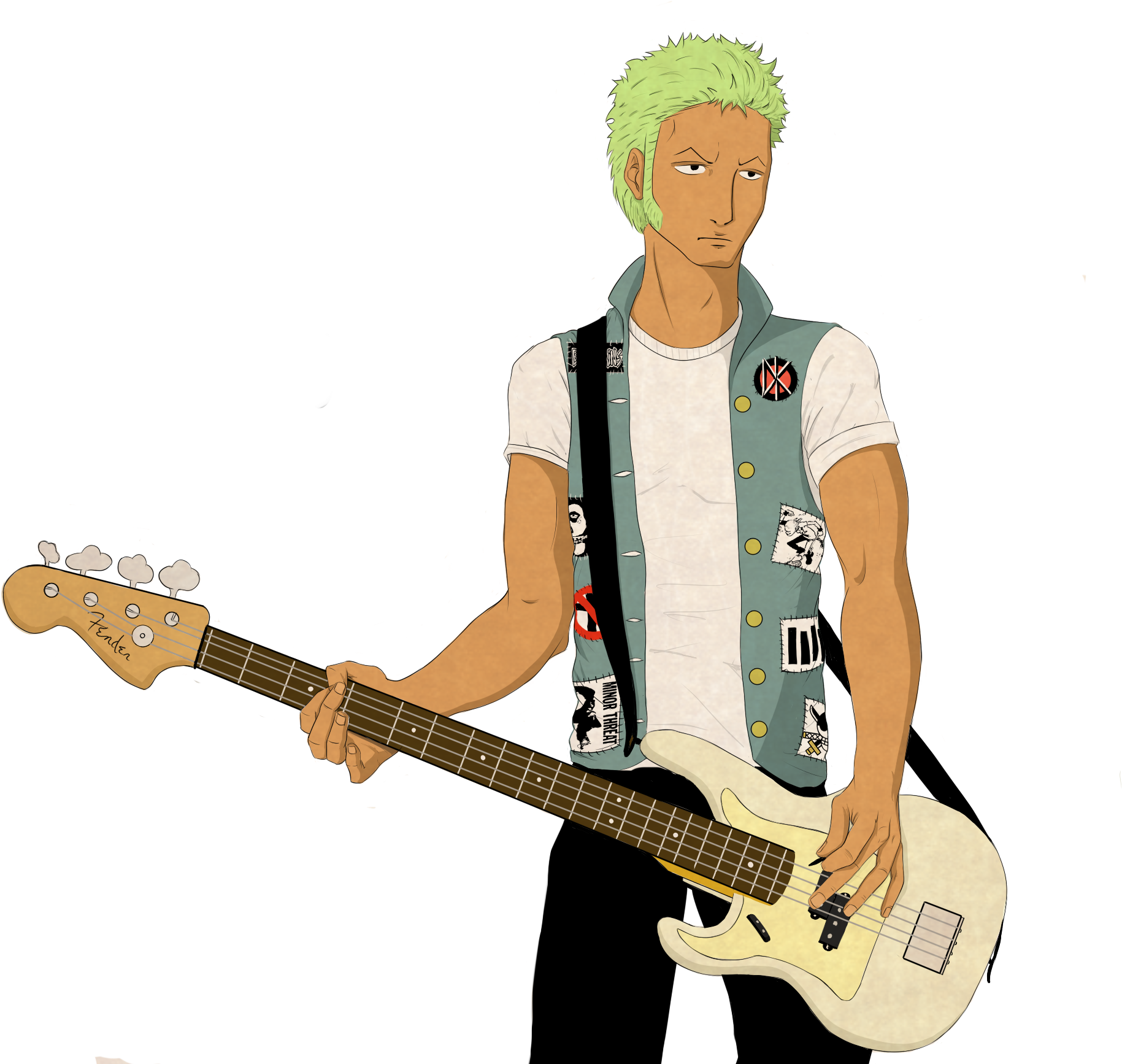 Punk Rock - Bass Guitar (1839x1782), Png Download