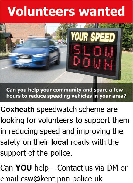 #coxheath #speedwatch Group Are Looking For Volunteers - Volunteering (465x622), Png Download