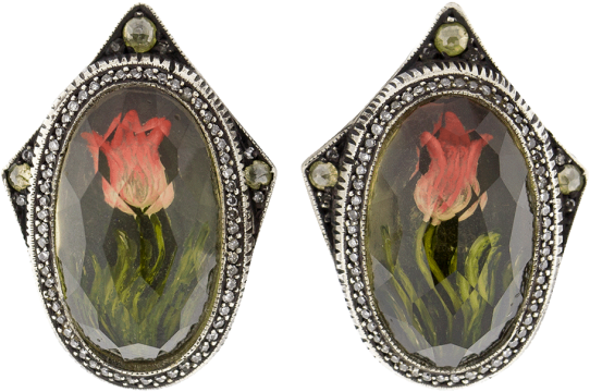 Earring (571x727), Png Download