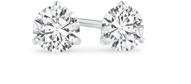 3 Prong Martini-set Round Lab Grown Diamond Stud Earrings - Martini Setting Bezel Set Lab Grown Diamond Stud Earrings (900x900), Png Download