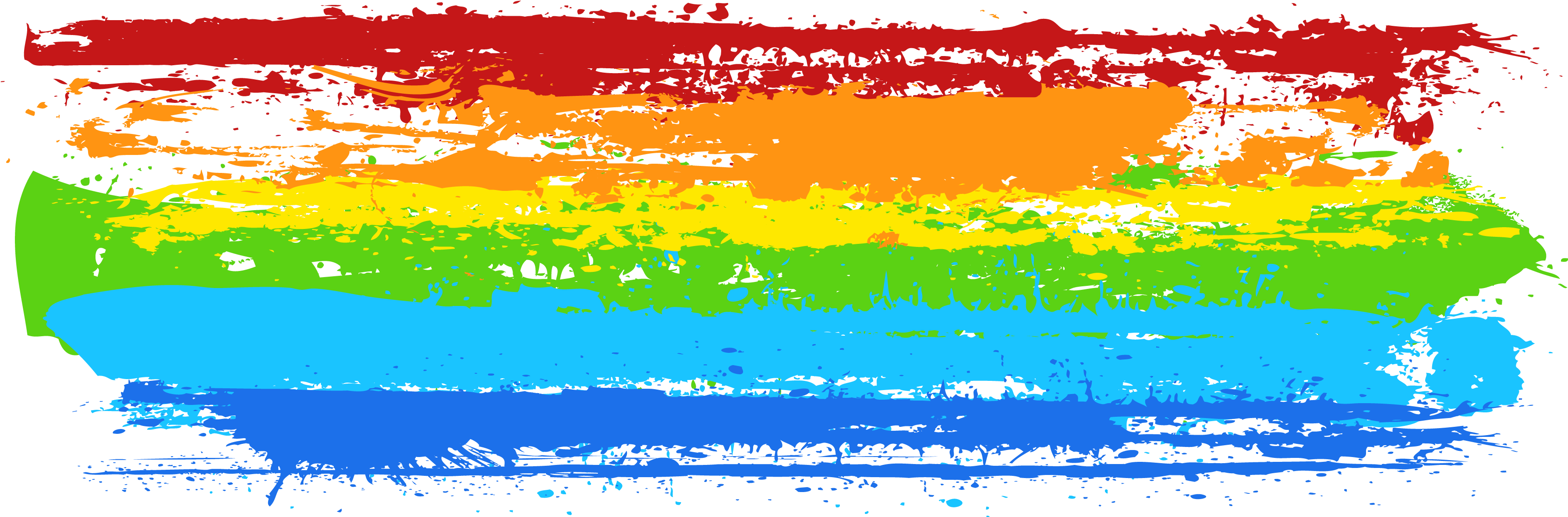 Rainbow Grunge Paint Banner 7jfp5z Converted 01 - Illustration (3611x1190), Png Download