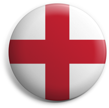 Download England Button Badge - St George's Cross Circle PNG Image with ...