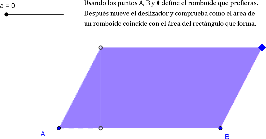 Con El Siguiente Applet De Geogebra Podrás Comprobarlo - Comprobamos El Area Del Romboide Haciendo Uso Del Area (1613x874), Png Download