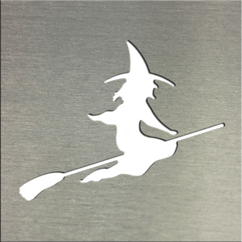 Witch On Broom - Craft (500x500), Png Download