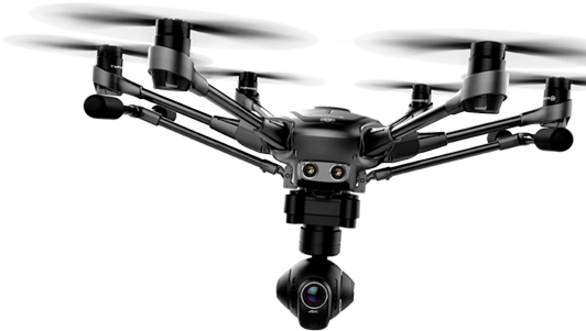 Com/wp Typhoon H Flying - Yuneec Typhoon H Rtf Drone W/ Intel Realsense Tech (559x327), Png Download