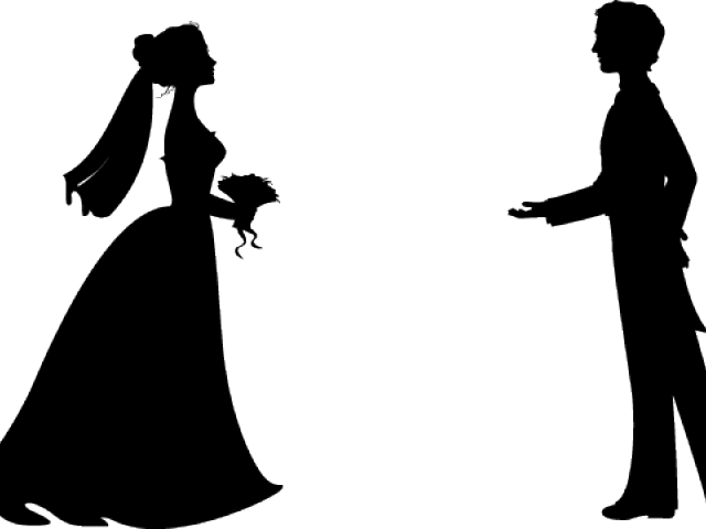 Bridal Clipart - Bride Silhouette (640x480), Png Download