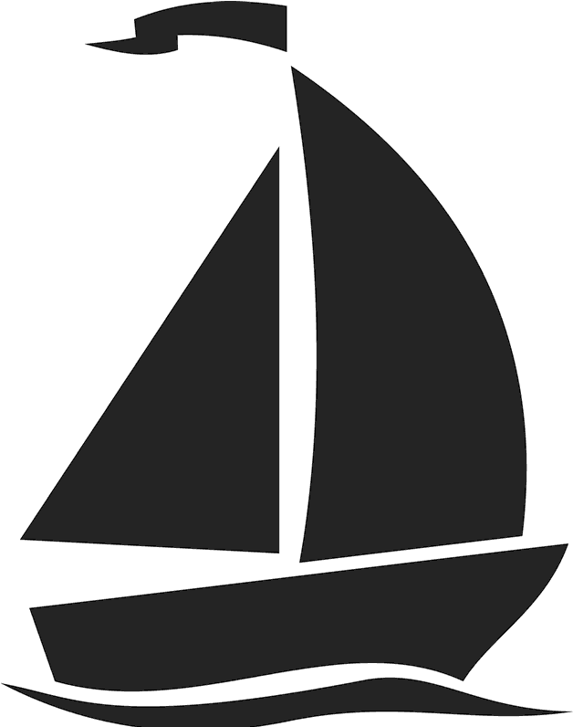 'i'm On A Boat ' (silhouette) Stamp - Silhouette Of A Boat (800x800), Png Download