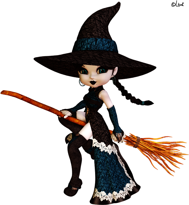 Brujas Bonitas Kitchen Witch, Halloween Crafts, Happy - Tubes Cookies (700x714), Png Download