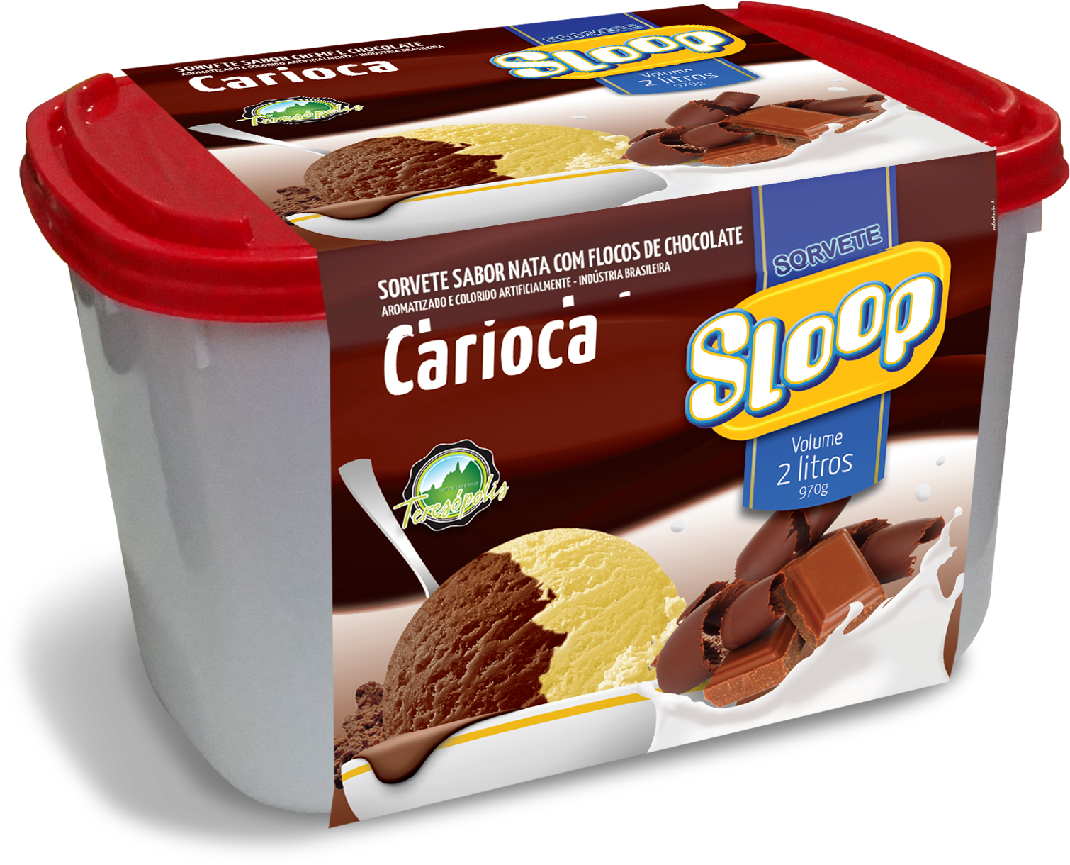 Sorvete Sloop 2l (1574x1367), Png Download