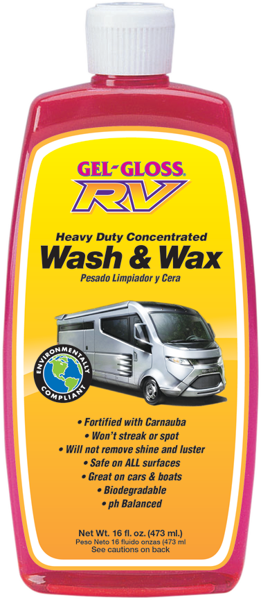 Gel-gloss Rv Wash And Wax 16oz - Wash Wax Value Pack - Rv Cleaners By T R Industries (377x864), Png Download