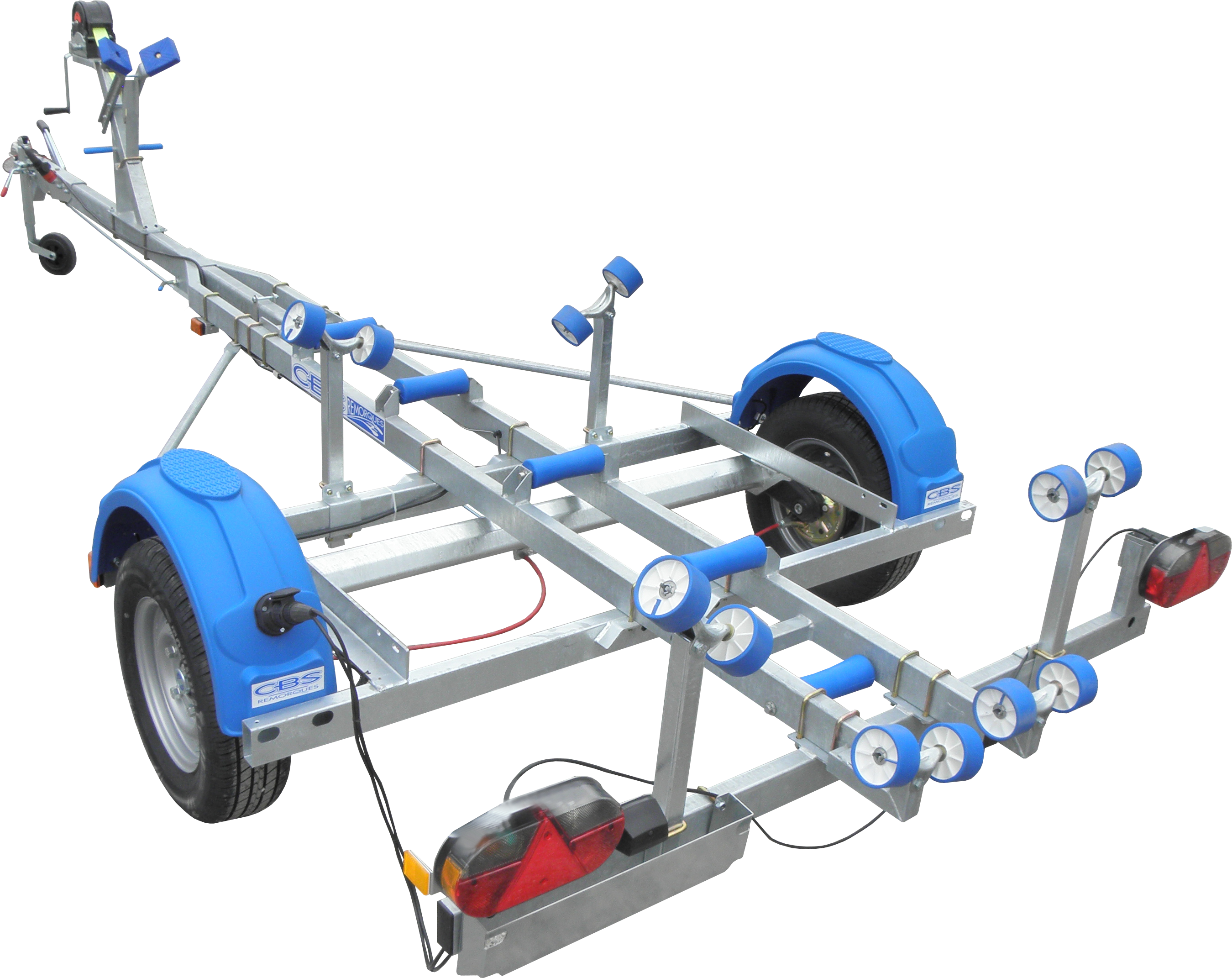 Nuestro Barco Remolque Cbs T8rf Solo Eje Con Frenos - Remorque Bateau (2699x2142), Png Download