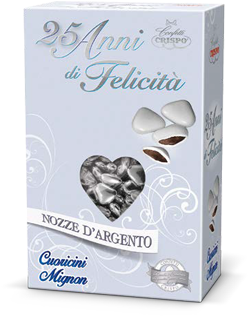 Crispo - Confetti Cuoricini Mignon Argento 500 Gr (440x325), Png Download