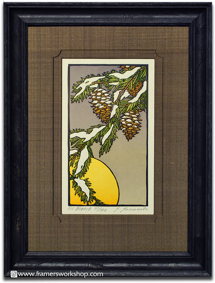 Yoshiko Yamamoto Fir Branch - Arts And Crafts Style Prints For Home (700x930), Png Download