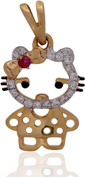 Cute Kitty Kat Pendant - Pendant (400x400), Png Download