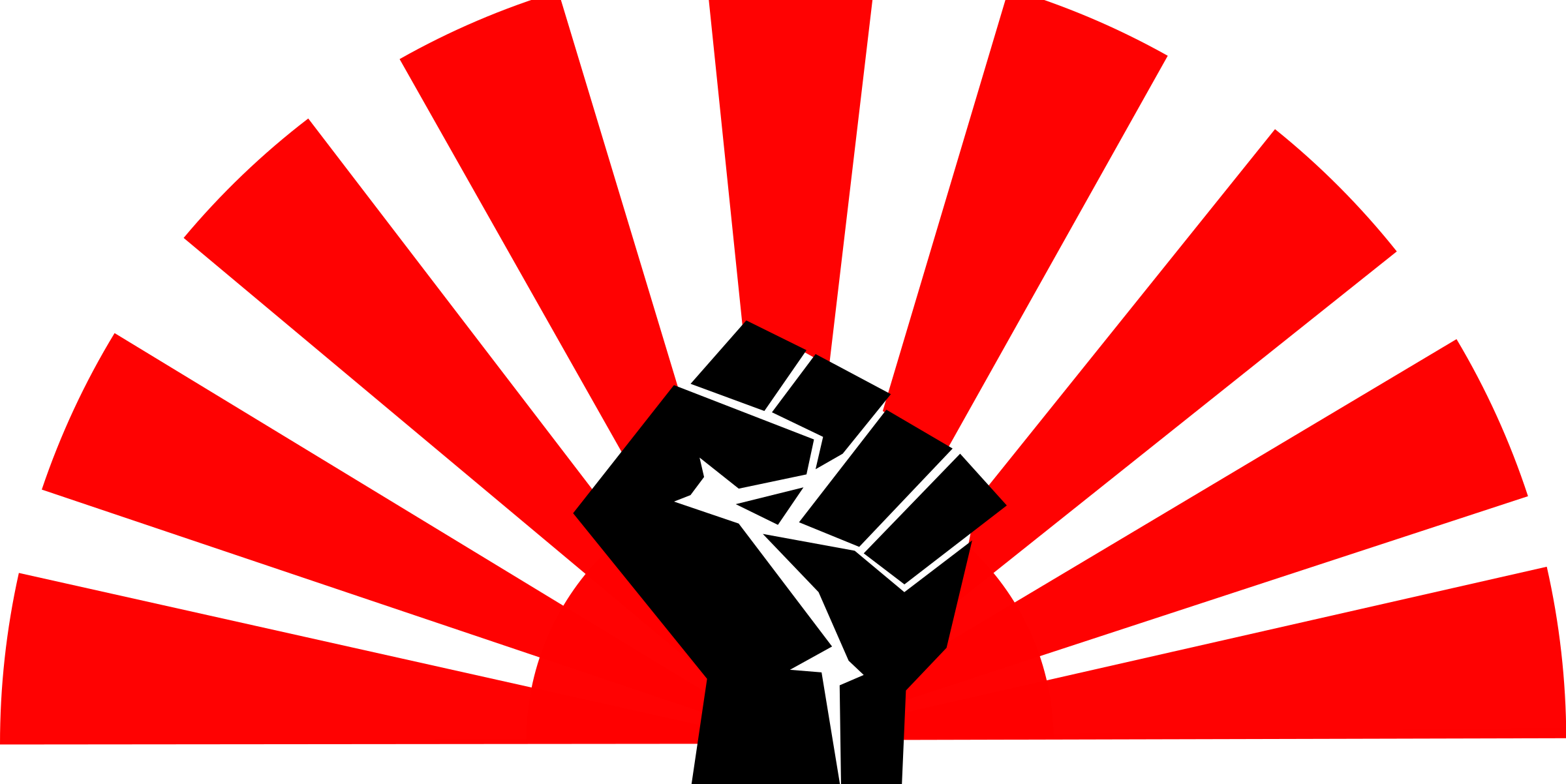 Big Image - Fist Flag (2400x1202), Png Download