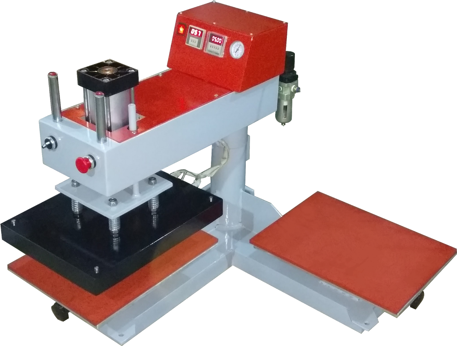 Double Plate Head Move Heat Press Machine 6”x8“, 8”x10”,10”x12”12”x16” (1600x1426), Png Download