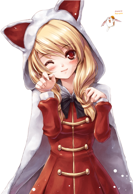 Download Anime Girl - - Blonde Anime Girl With Hoodie PNG Image with No  Background 