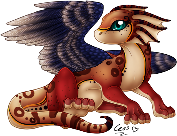 Dragon Baby 1 By Cessea - Cute Anime Baby Dragons (573x441), Png Download