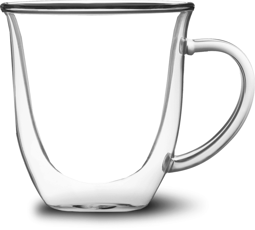 Milk Foam - Joyjolt Double-wall Insulated Glass Mug With Handle (818x740), Png Download