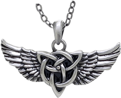 Celtic Wings Pendant - Alloy Celtic Wings Necklace (555x555), Png Download