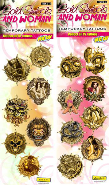Gold Simbols And Women - Tattoo (600x600), Png Download