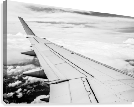 Airplane Wing Canvas Print - Printing (428x342), Png Download