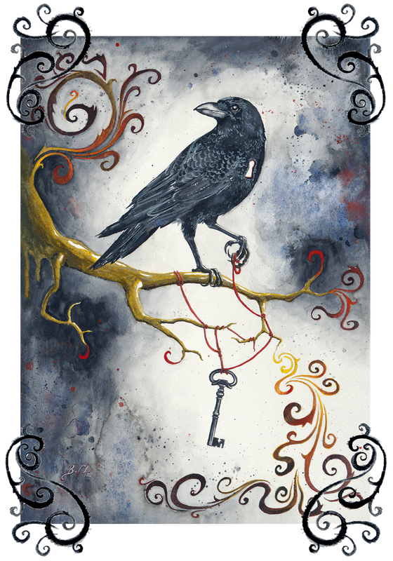 Clockwork Art - Braden Duncan - Home - Common Raven (560x800), Png Download