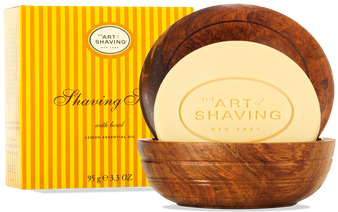 The Art Of Shaving Lemon Shaving Soap In A Teak Wood - Art Of Shaving Shaving Soap With Wooden Bowl (all Skin (388x388), Png Download