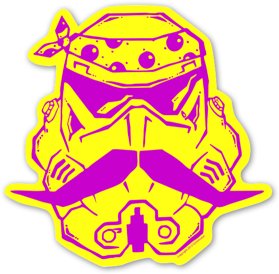 Trooper Tear Purple Sticker - Artist (600x590), Png Download