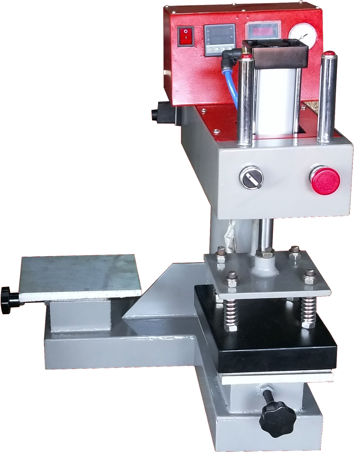 Double Plate Head Move Heat Press Machine 6"x6" - Milling (1272x1600), Png Download