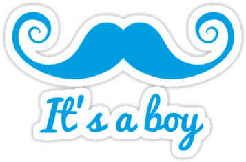 It S A Boy Mustache Baby Shower 1662314 - Little Prince Is Born (375x360), Png Download