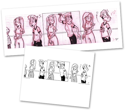 Each Starcrossed Strip - Sketch (500x445), Png Download