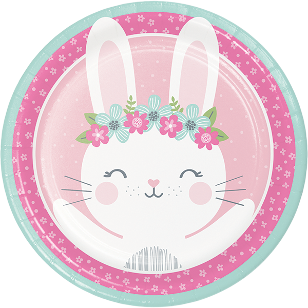 Bunny Dinner Plates - Birthday Bunny Supplies (600x600), Png Download