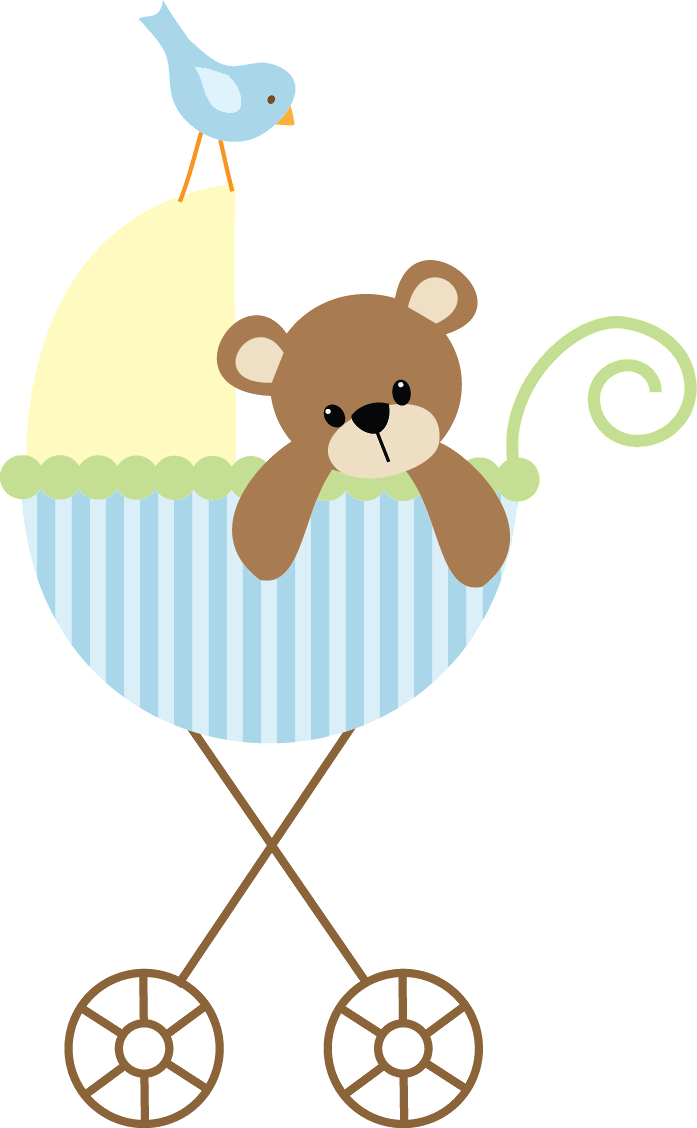 Baby Shower Clipart, Clipart Baby, Baby Shower Printables, - Green Baby Bear Twin Duvet (697x1128), Png Download