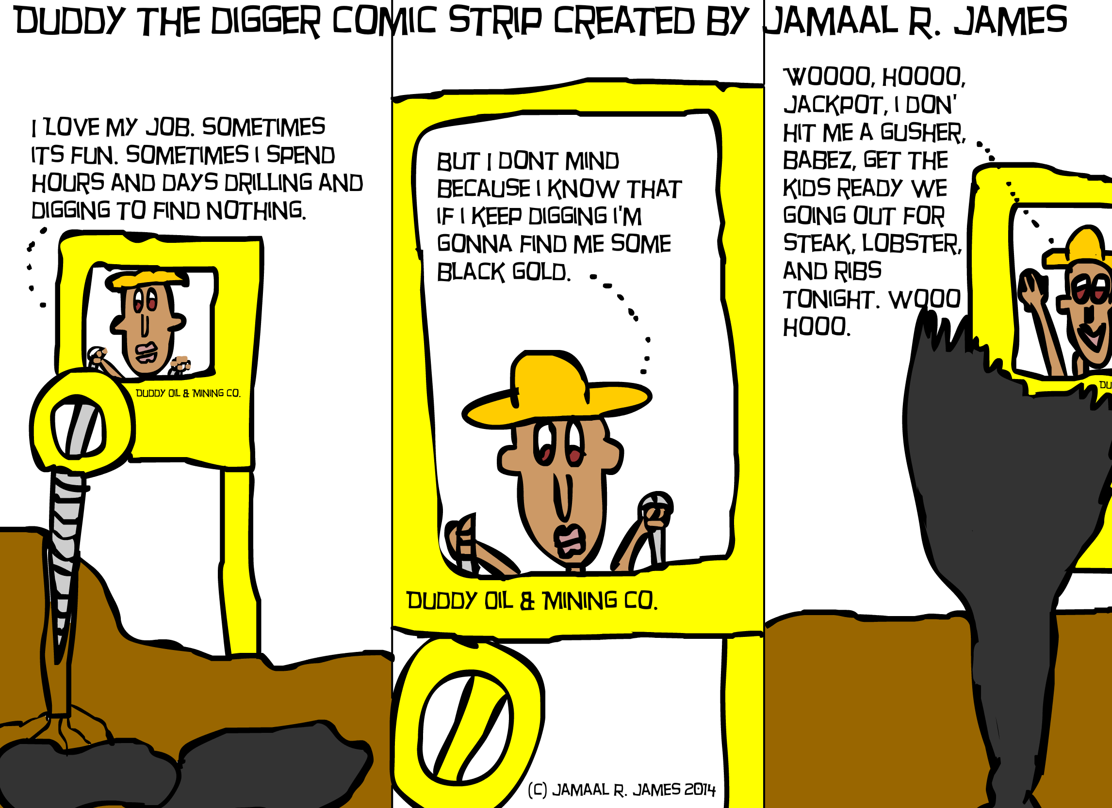 Duddy The Digger Comic Strip Created By Jamaal R - Comic Strip About Mining (2292x1667), Png Download