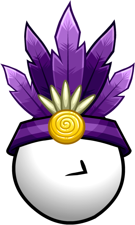 Grape Headband - Headdress Club Penguin (454x757), Png Download